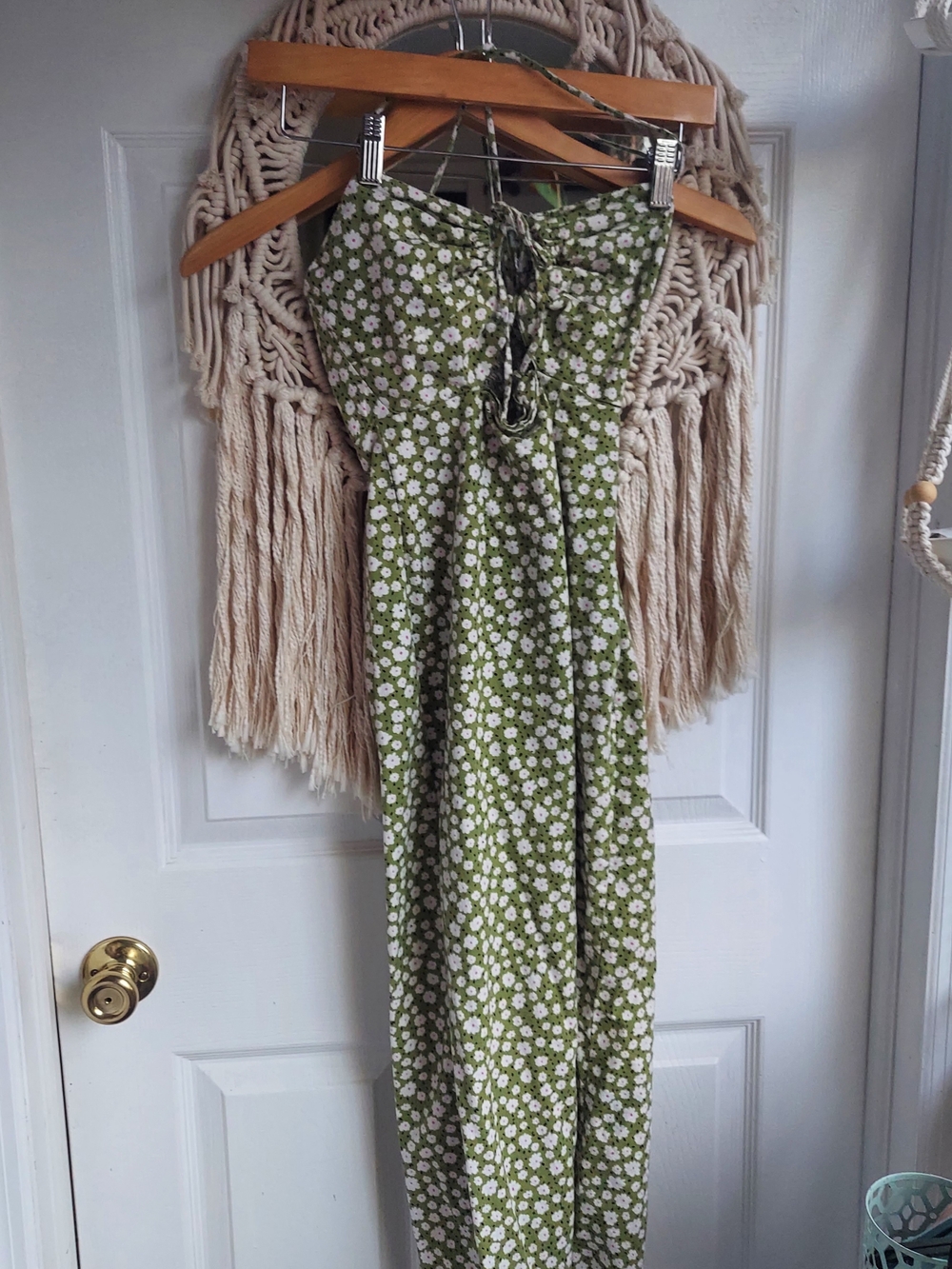 Zara Olive Green Floral dress
